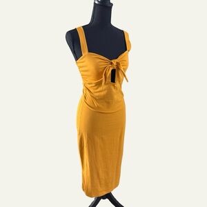 Mustard Yellow Midi Dress